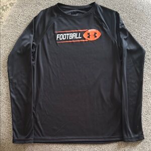Under Armour Black and Orange Football Shirt